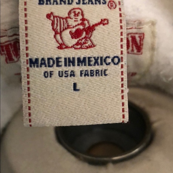 True Religion distressed Jean jacket w innerhoodie - Picture 10 of 14